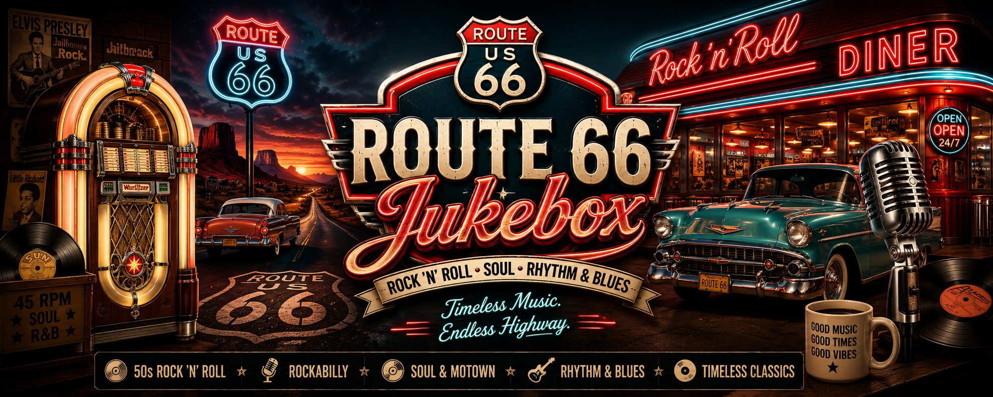 Route 66 Retro Jukebox